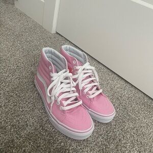Vans Pink High-Top Sneakers with Canvas Upper